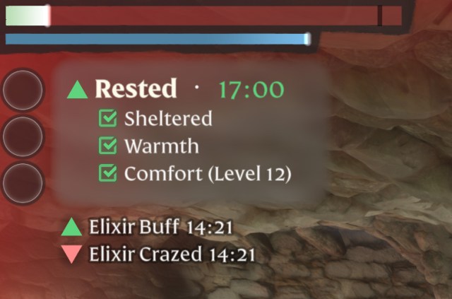 A fully charged rested buff in Enshrouded