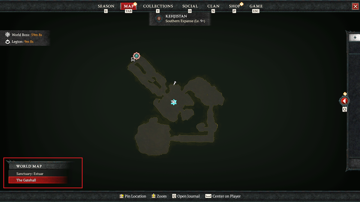 How to get back to The Gatehall in Diablo 4 Season 3