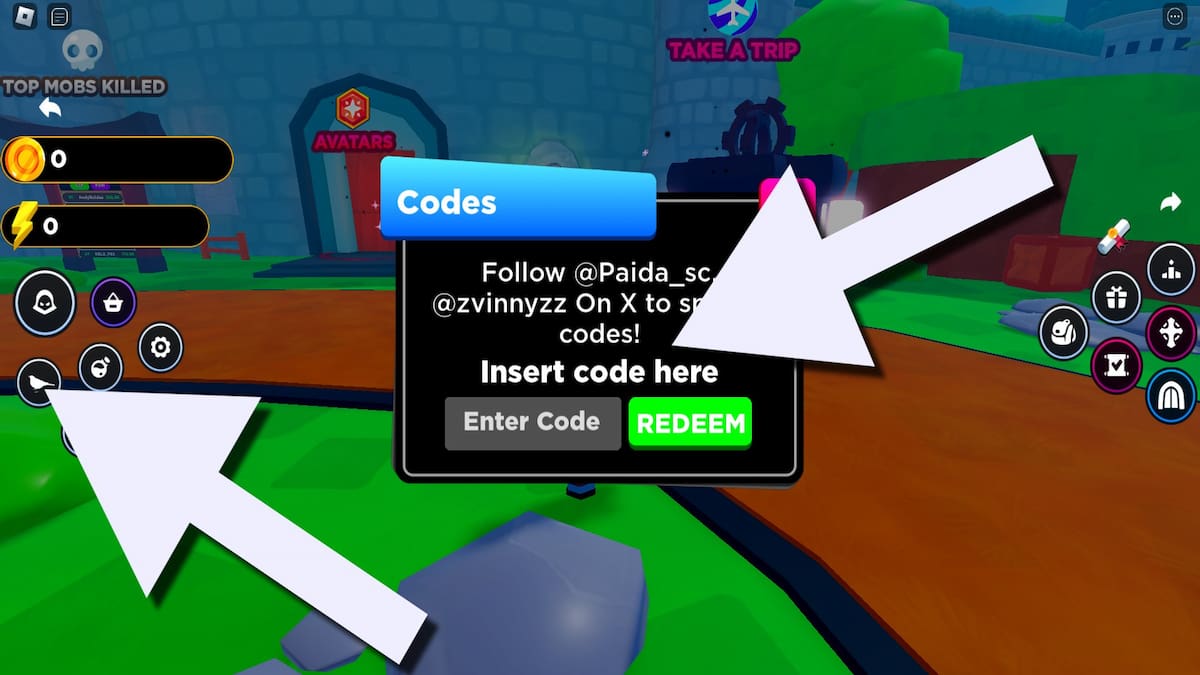 How to redeem codes in Anime Revolution Simulator.