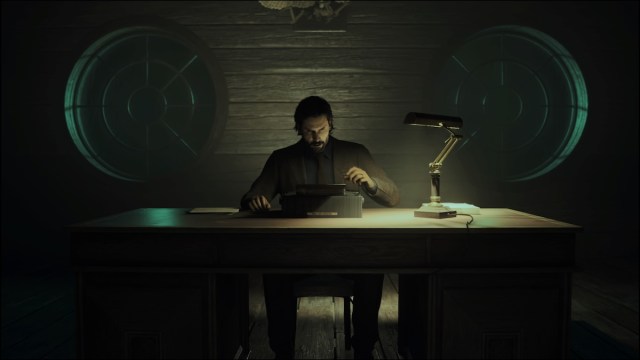 Alan Wake in Writer's Room in Alan Wake 2.