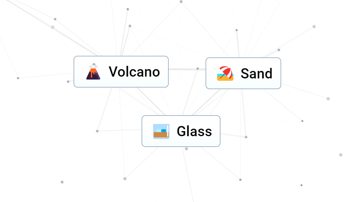 Volcano + Sand = Glass in Infinite Craft