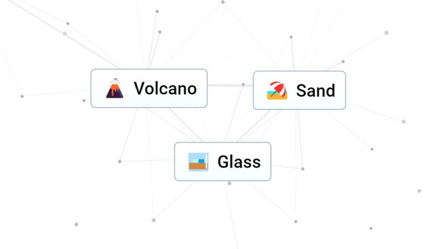 Volcano + Sand = Glass in Infinite Craft