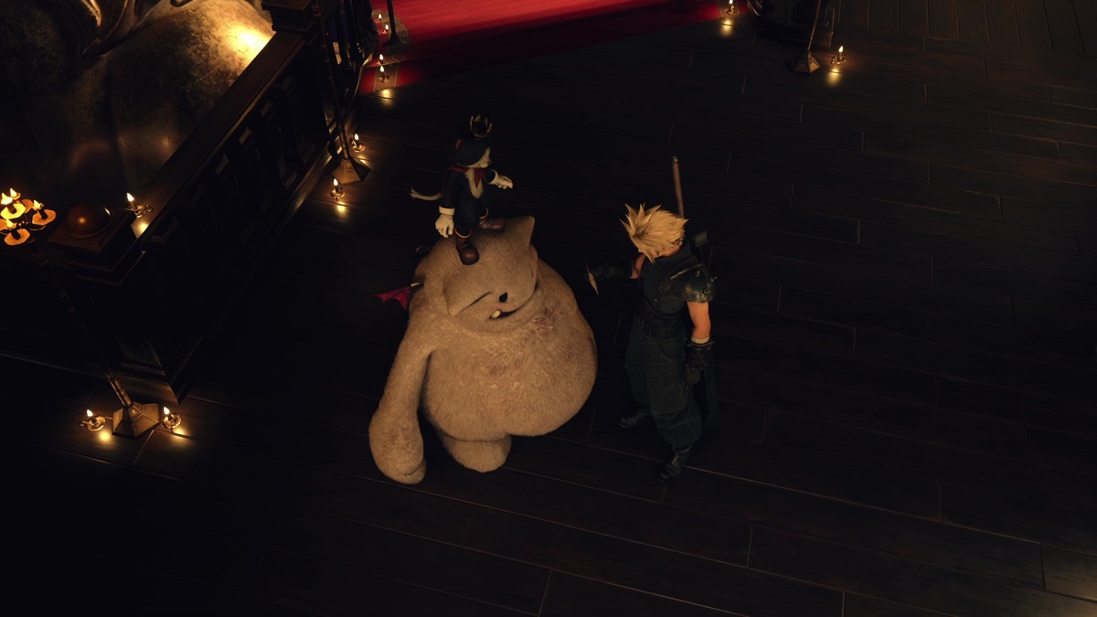 Final Fantasy VII FF7 Rebirth Cait Sith and Cloud