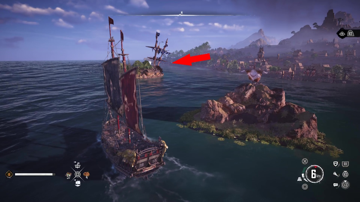 Skull and Bones Bloody Bones Legacy walkthrough rewards wreck discovered next to settlement