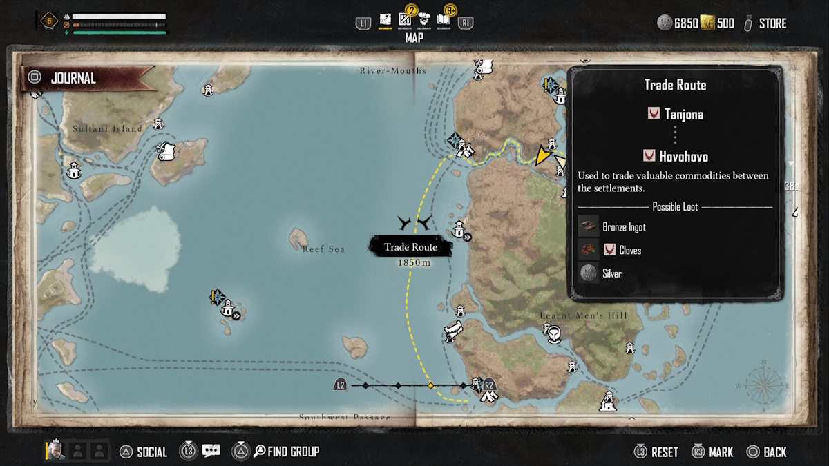 Skull and Bones Bronze Ingot trade route