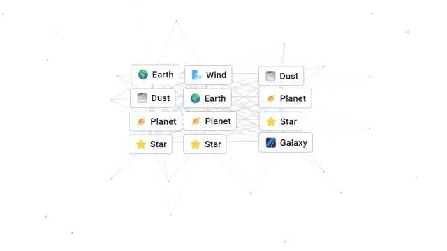 Infinite Craft planet and star combinations to make galaxy