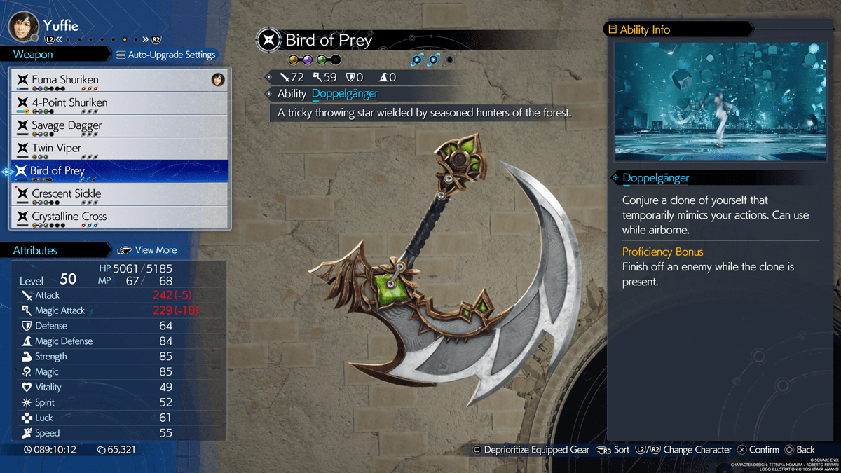 FF7 Rebirth Yuffie Weapon Bird of Prey