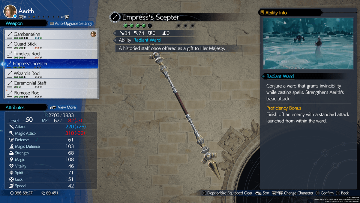 FF7 Rebirth Aerith Weapon Empress Scepter