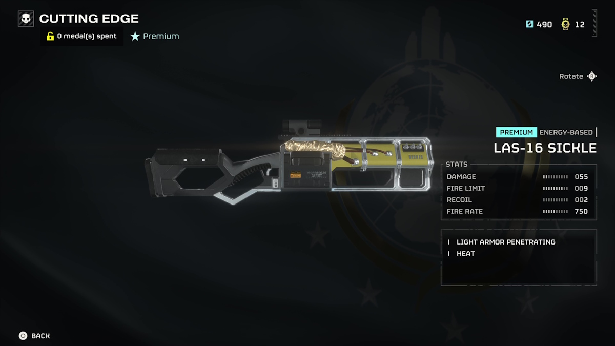 las-16 sickle laser rifle