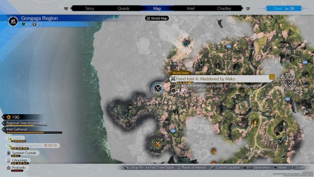 Final Fantasy VII FF7 Rebirth Gongaga Fiend Intel Location 4