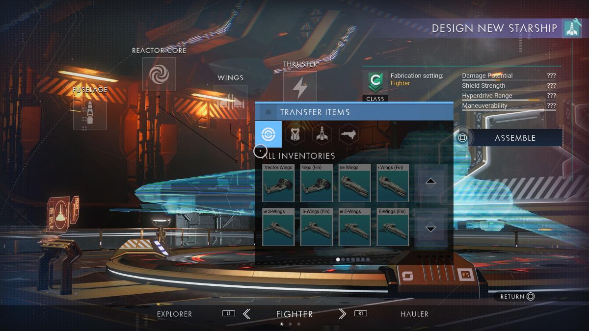 building a starship in no mans sky orbital update