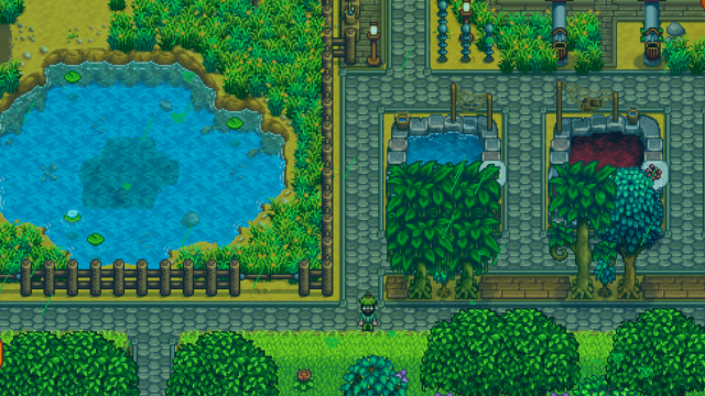 Green rain day in Stardew Valley