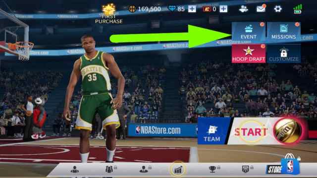 How to redeem codes in NBA Infinite, step 1