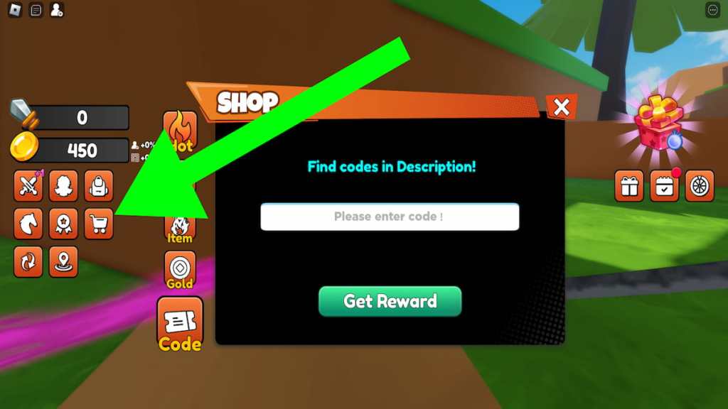 How to redeem codes in +1 Blade Slayer.