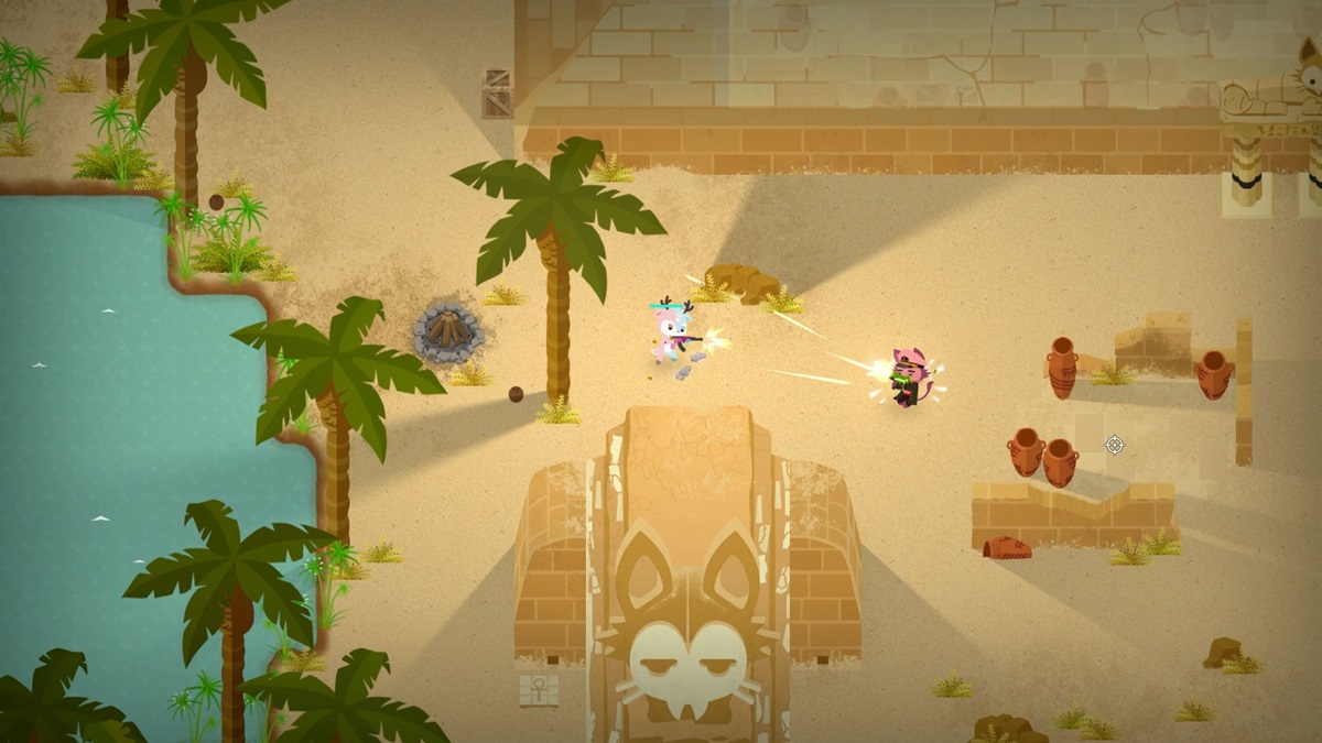 Super Animal Royale is a free to play 2D battle royale on Steam