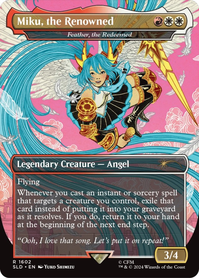 Hatsune Miku Magic The Gathering crossover Miku the Renowned card