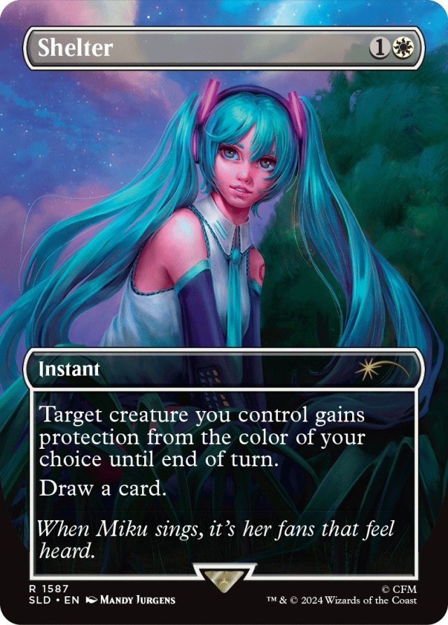 Hatsune Miku Magic The Gathering crossover Shelter card