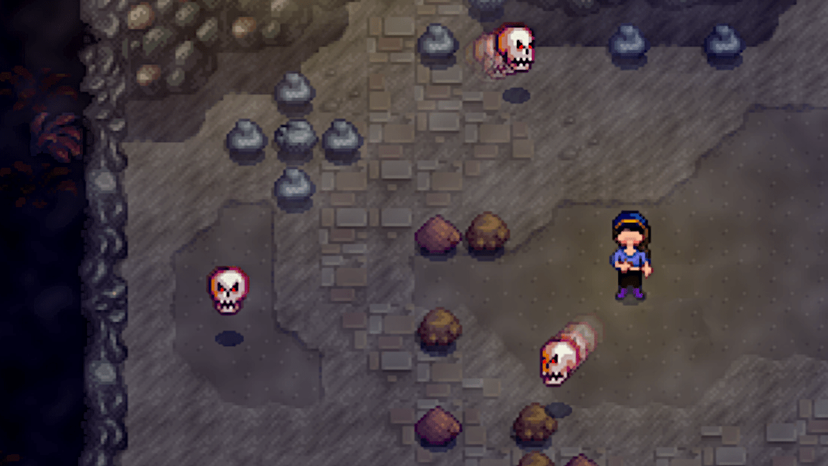 Haunted Skulls within the Quarry Mines in Stardew Valley