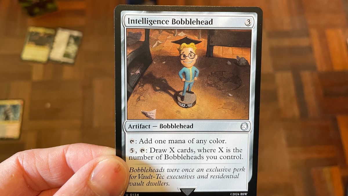 intelligence bobblehead magic the gathering universes beyond fallout