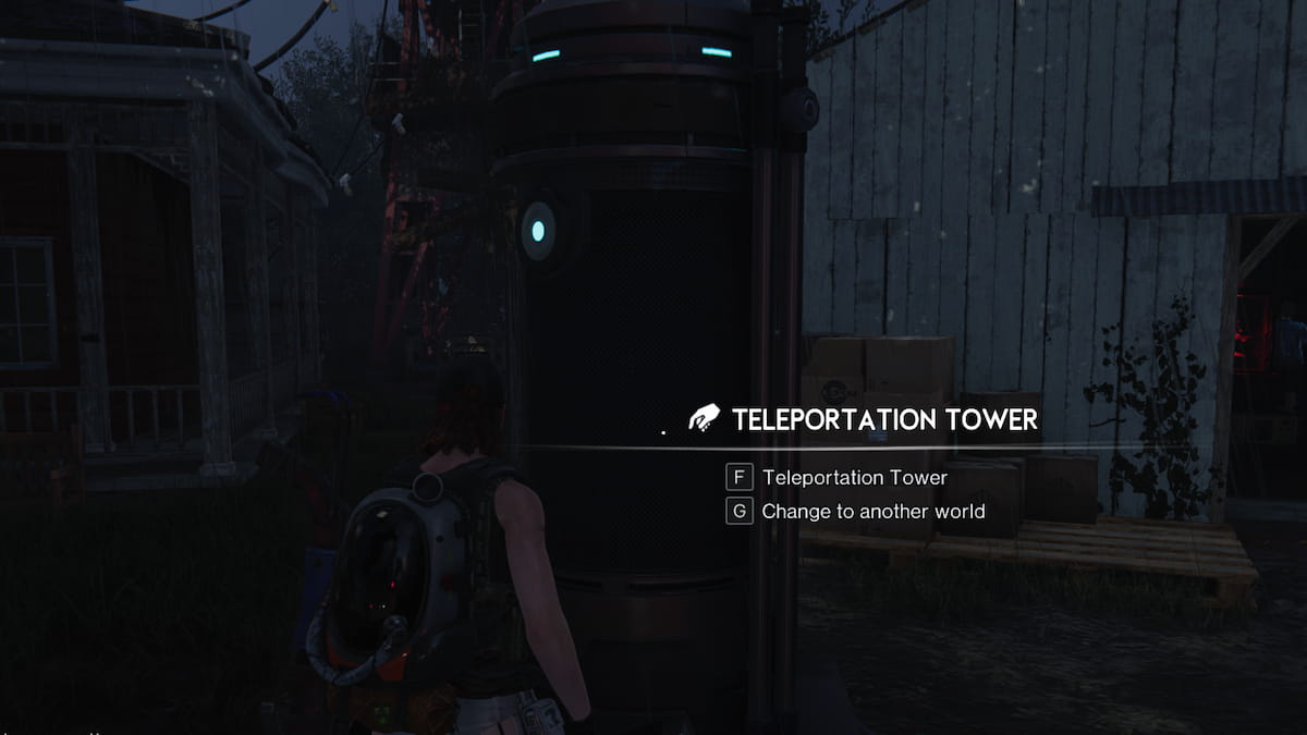 Once Human teleportation tower change world option