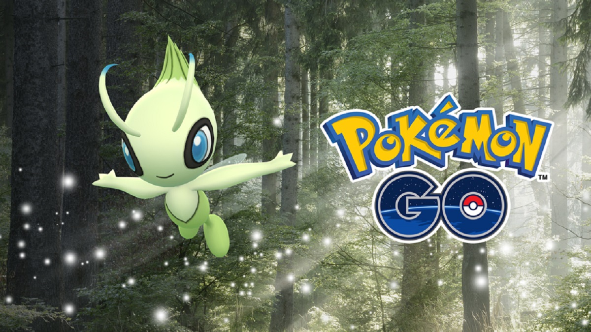 Pokemon Go Celebi flying through forest