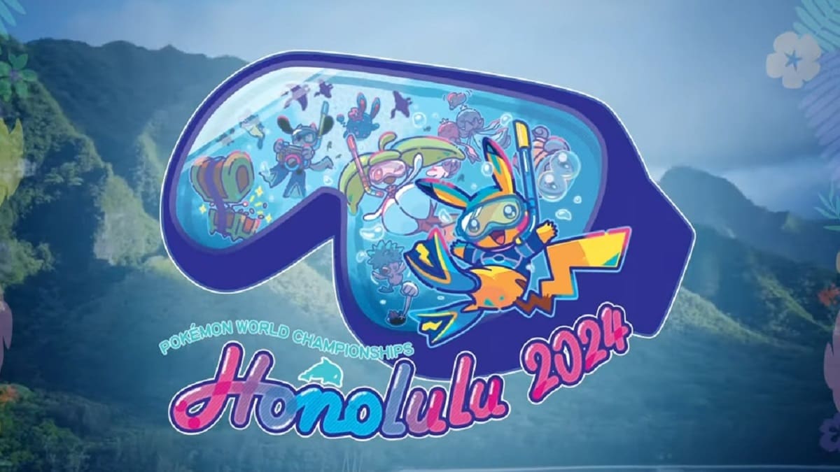 Pokemon Worlds 2024 Honolulu key art Pikachu scuba diving underwater