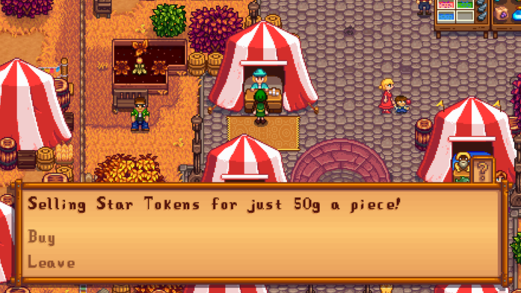 The token seller at the Stardew Valley Fair