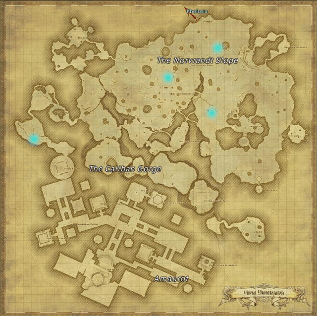 Map of field Aether Currents in The Tempest in Final Fantasy XIV