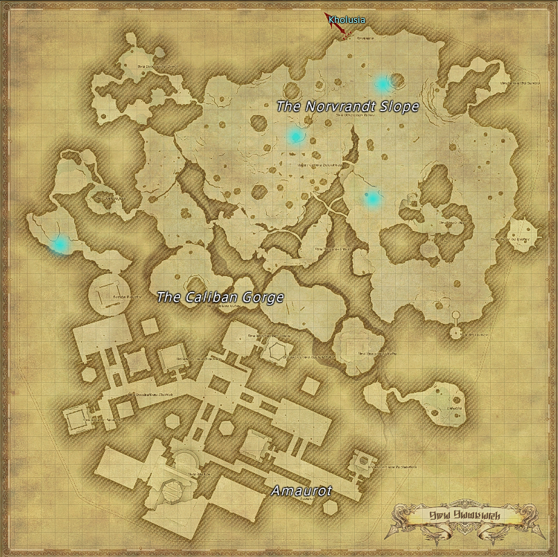 Map of field Aether Currents in The Tempest in Final Fantasy XIV