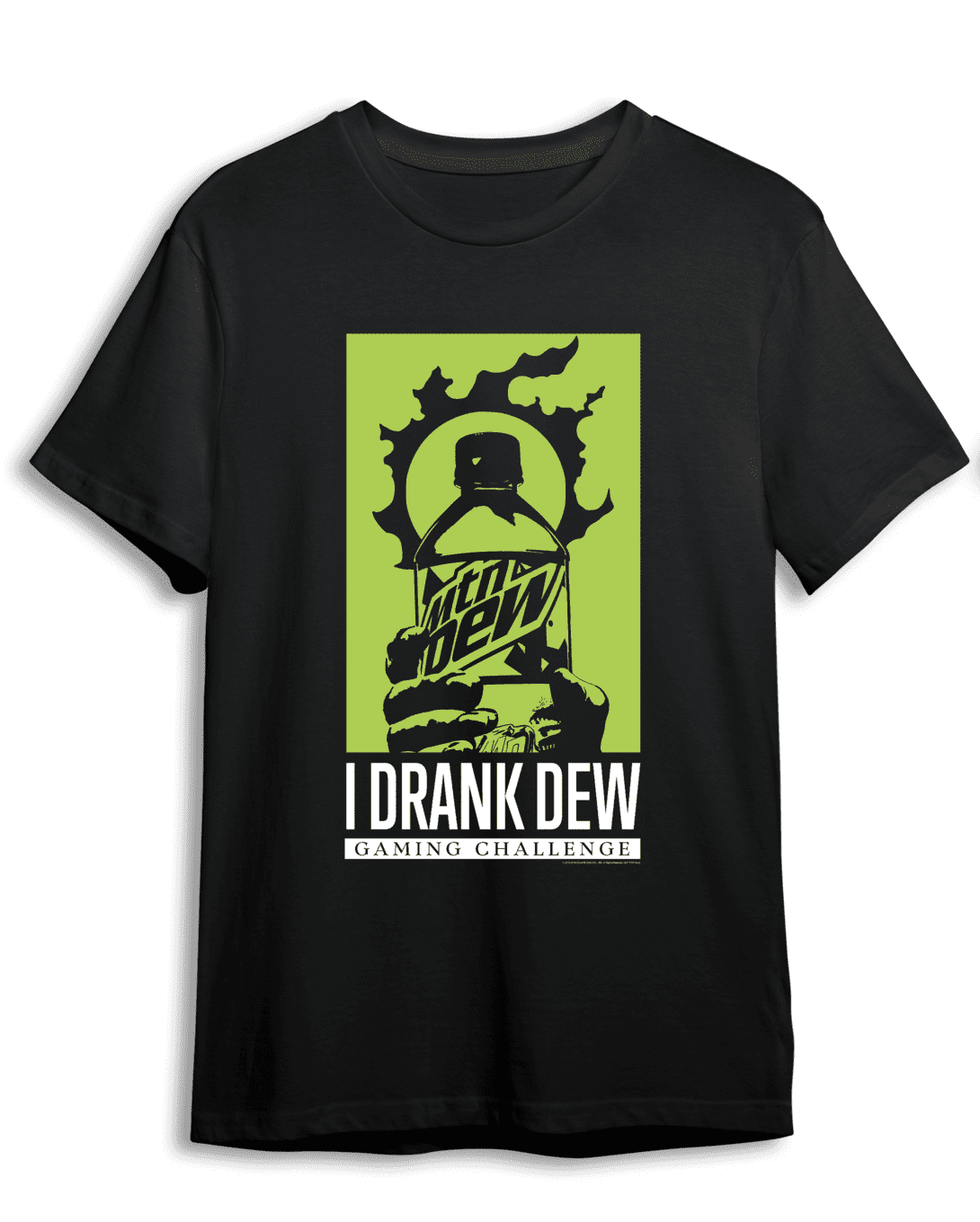 The FFXIV Mountain Dew shirt