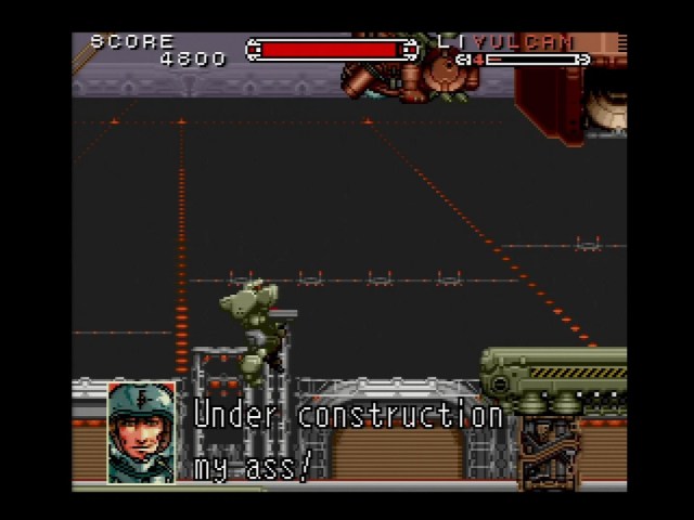 Assault Suits Valken SNES screen