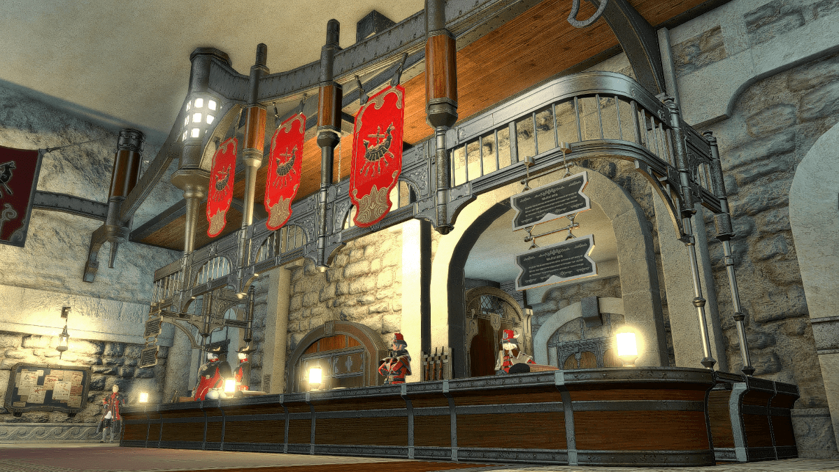 Grand Company desk in Final Fantasy XIV