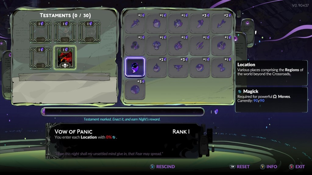 Nightmare resource in Hades 2 - Oath of the Unseen unlock guide - vows to take