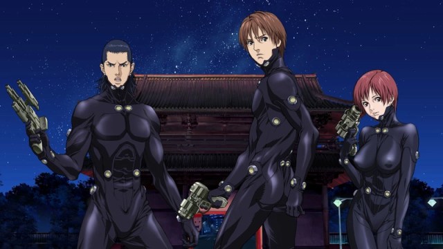 The main cast of Gantz