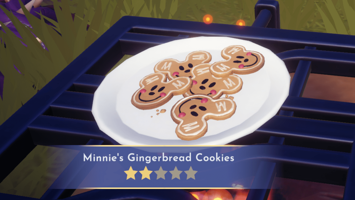 Minnie's Gingerbread Cookies in Disney Dreamlight Valley, made using Ginger