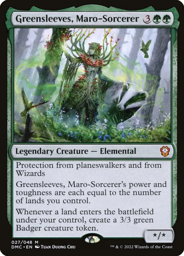 mtg greensleeves maro sorcerer card