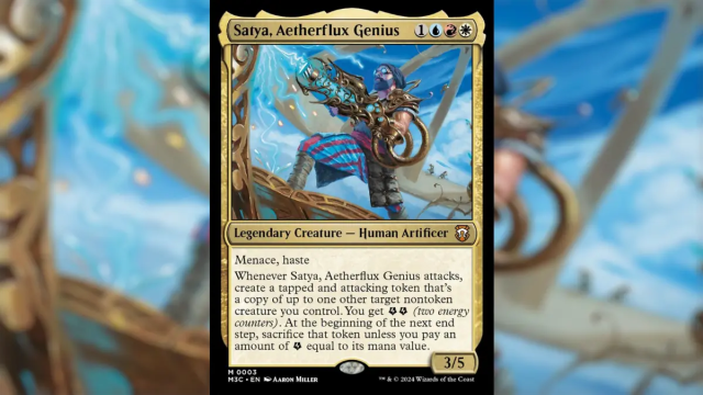 mtg satya aetherflux genius card art