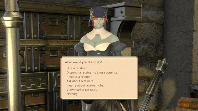 The Retainer Vocate options in Final Fantasy XIV