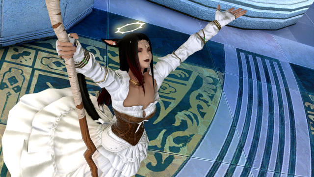 Playing as a White Mage in Final Fantasy XIV