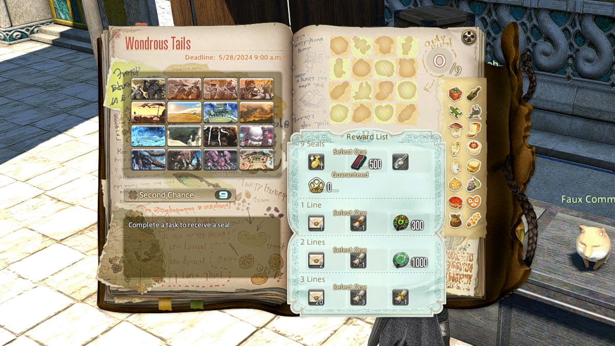 Wondrous Tails journal in Final Fantasy XIV