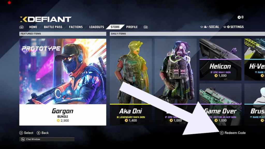 How to redeem codes in XDefiant.