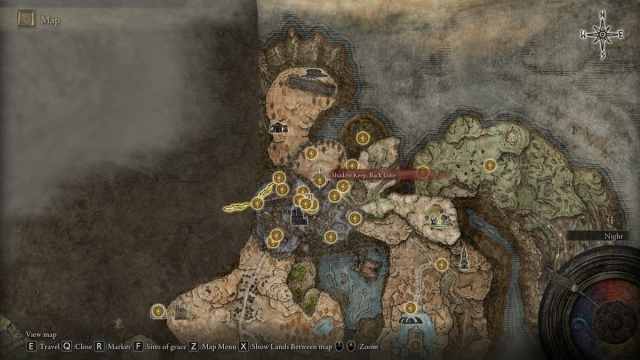 Shadow Keep Back Gate Map in Elden Ring