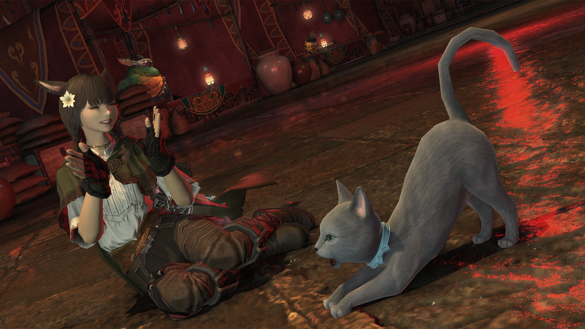 The Bluecoat Cat minion in Final Fantasy XIV