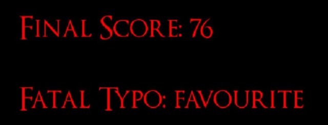 FromSoft Word score screen.