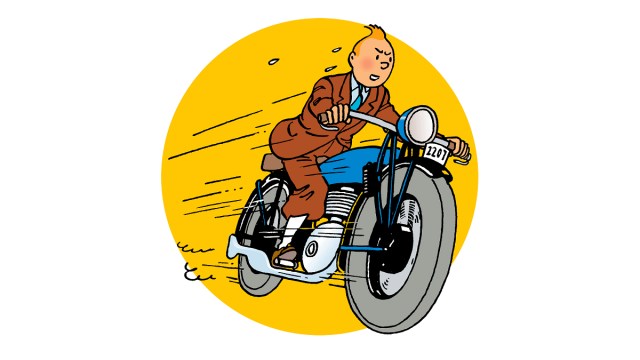 Tintin on a Bike
