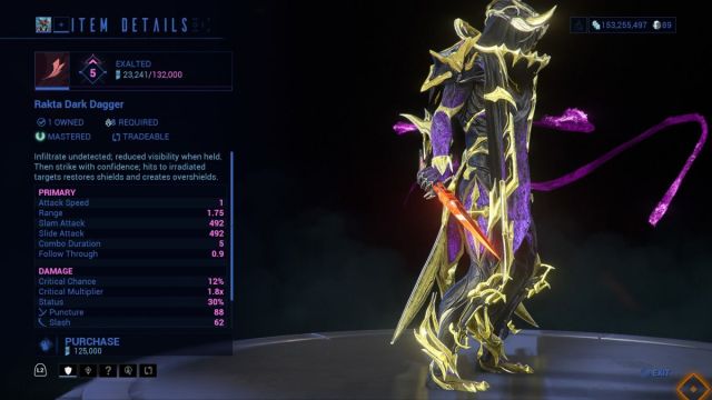 How to get the Rakta Dark Dagger in Warframe