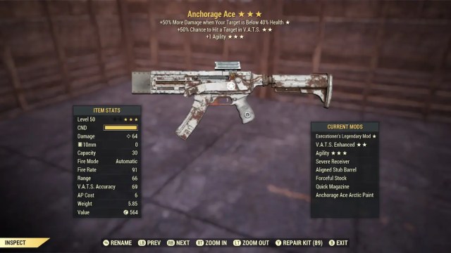 fallout 76 anchorage ace weapon