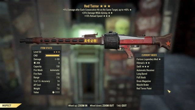 fallout 76 red terror weapon