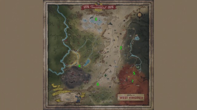 fallout 76 snallygaster locations map