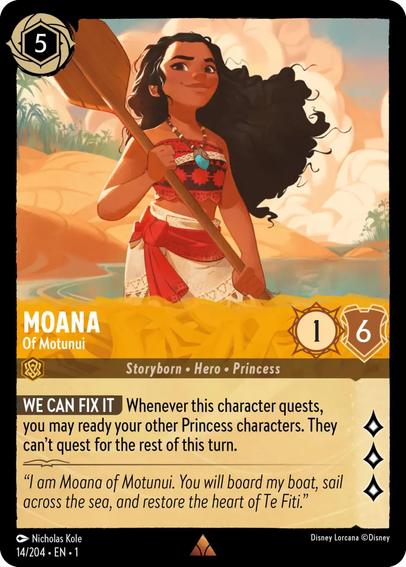 lorcana moana of motunui card